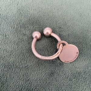 Tiffany Round Tag Key Ring in Sterling Silver